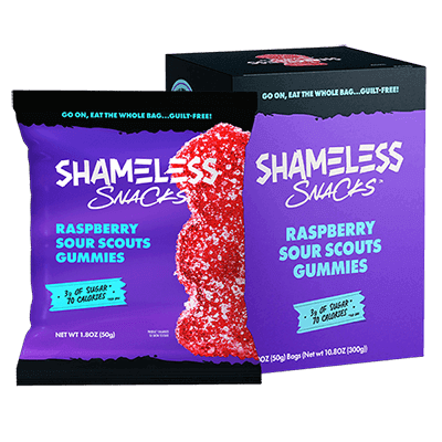 Shameless Snacks Red Raspberry Sour Scouts